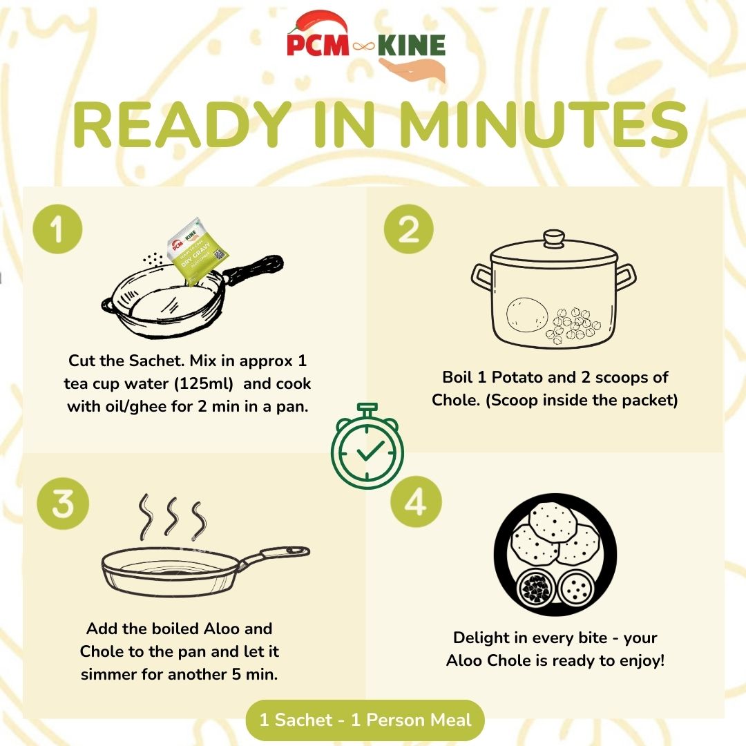 Ready to cook aloo chole