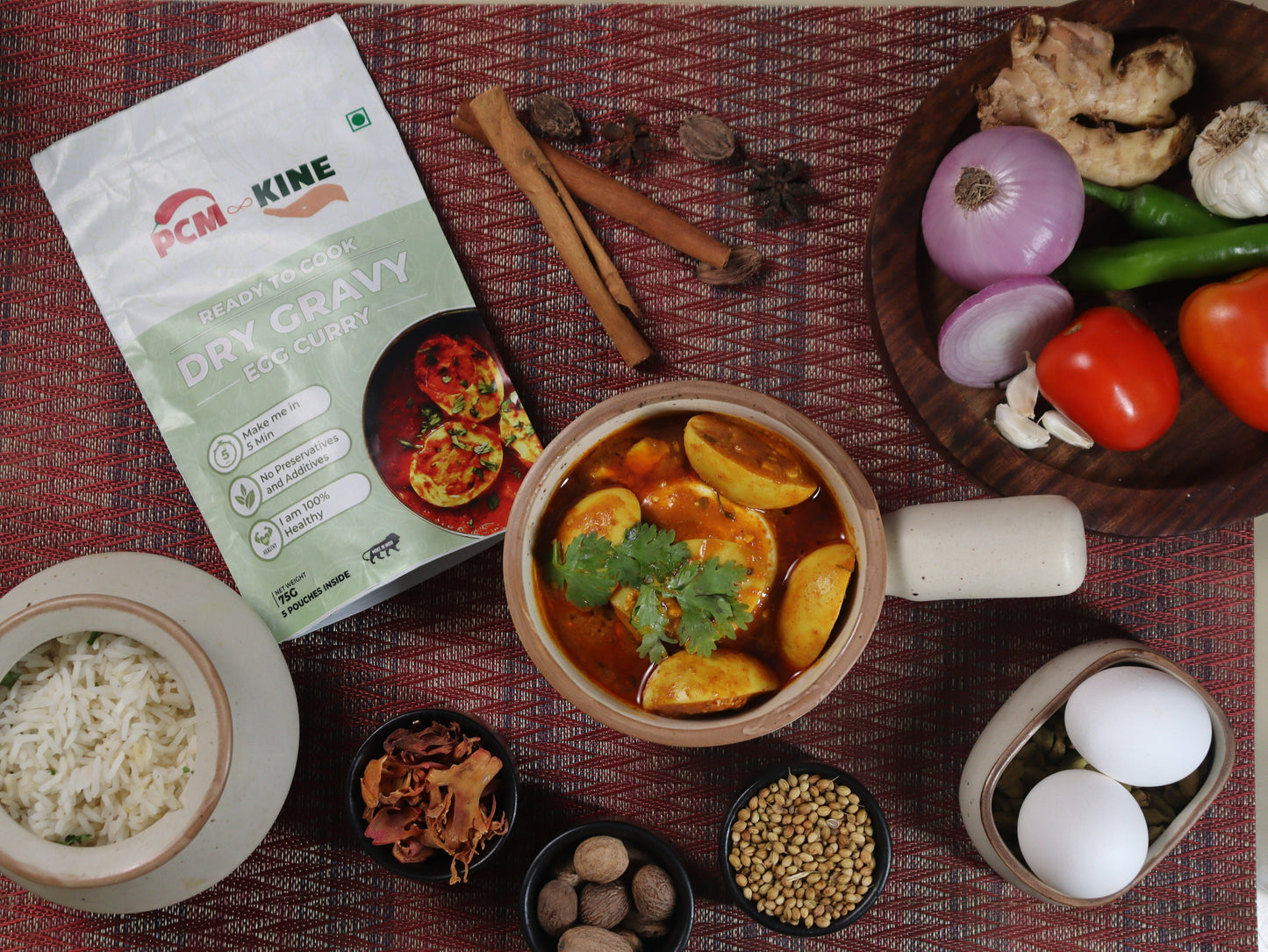 Healthy and easy egg curry