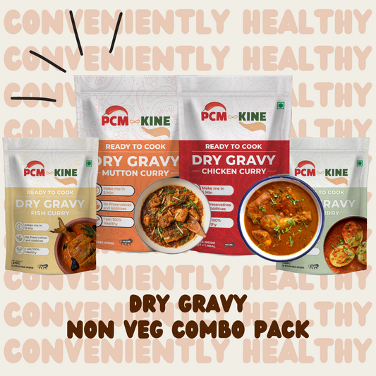 Ready to cook instant Dry Gravy meal combo non veg